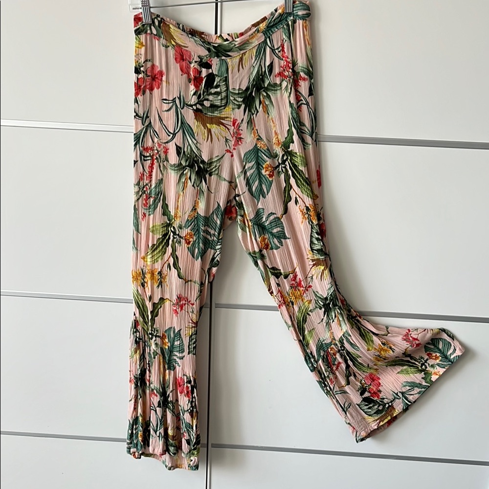Tropical Bell Bottom Pants